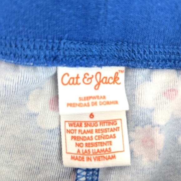 Cat & Jack Girls Long Sleeve Top and Pants Pajama Set Colorful Floral Size 6 - Picture 7 of 7